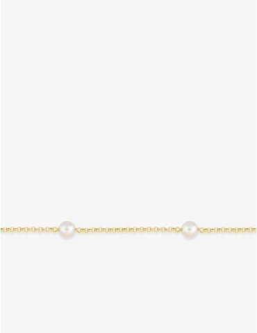 Bracelet or jaune 375‰ et perles 4,5 mm