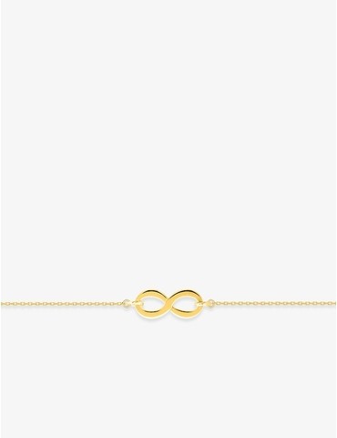 Bracelet infini or jaune 375 ‰