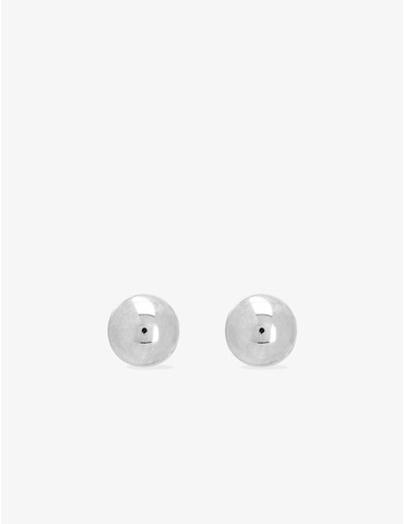 Boucles d'oreilles clous boules 5 mm or blanc 750 ‰