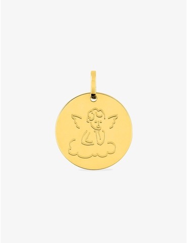Médaille dessin ange or jaune 375‰