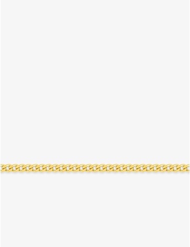 Chaine gourmette diamantée or jaune 750 ‰ 1,15 mm