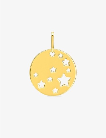 Médaille étoiles plaqué or