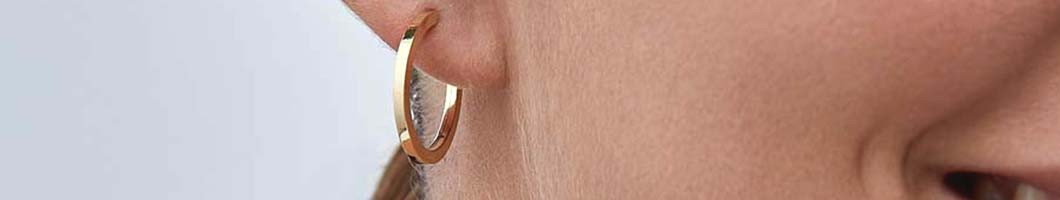 Boucles d'oreilles Créoles SO OR, Anneaux en Or, Argent, Plaqué Or